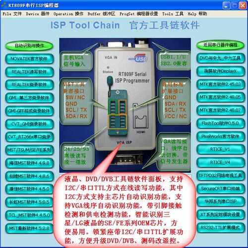 极速新款RT809F高清USB主板液晶电视电脑烧录P编程器BISO一键读写