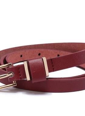 极速Women Skinny Leoather Belt Solid Color Waist or Hips Orn