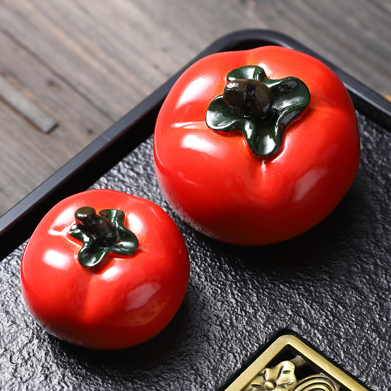 极速如意变色柿子茶宠q摆件精品可养创意个性茶玩茶具茶道配件