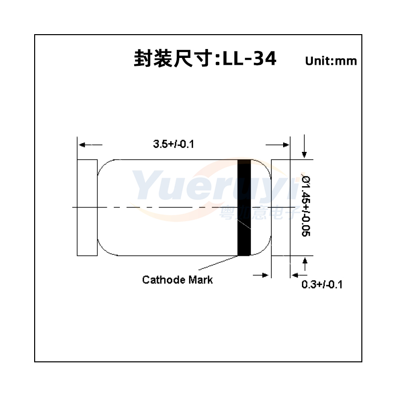 极速FZMM4V7 LL-34 1206圆柱玻璃封装 贴片M稳压二极体 0.5W 4.7V