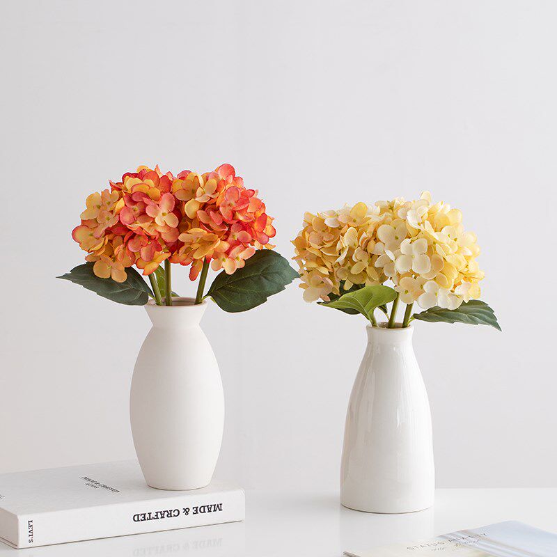 新品新品c绣球仿真花假花房间玄关桌面客插花摆件花瓶套餐摆设干