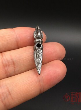 藏式天铁金刚杵挂件 藏饰民族风D迷你天铁托甲小金刚杵配饰项链