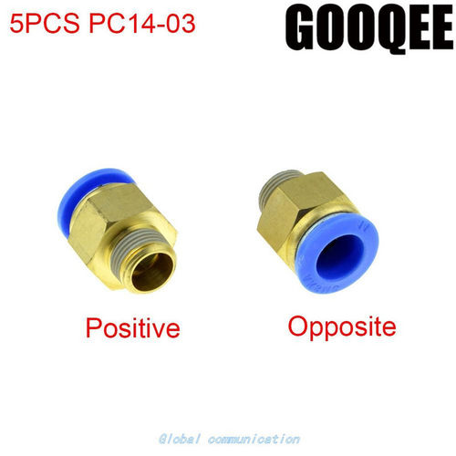 新品5PCS PC14-03 Tube 14mm x 3/8BSPT OD 16.5mm lUe thread i