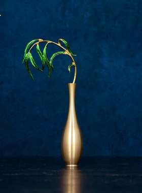 新品黄铜b净瓶杨柳枝法器观音菩萨手里柳枝净瓶佛像法器配件用具