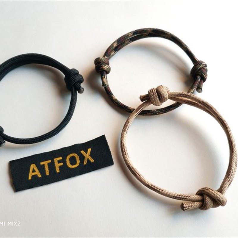 极速ATFOX简约m手环男女手绳七芯伞绳手工编织手錬户外运动彩色手
