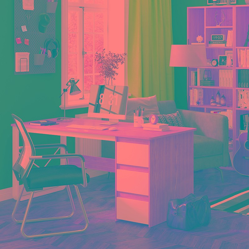 极速台式电脑桌办公桌简约现代学C习桌写字书桌办公室桌子卧室桌