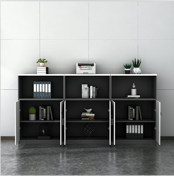 极速新办公家俱j文件柜矮柜资料柜带锁木质办公室收纳柜隔断柜长