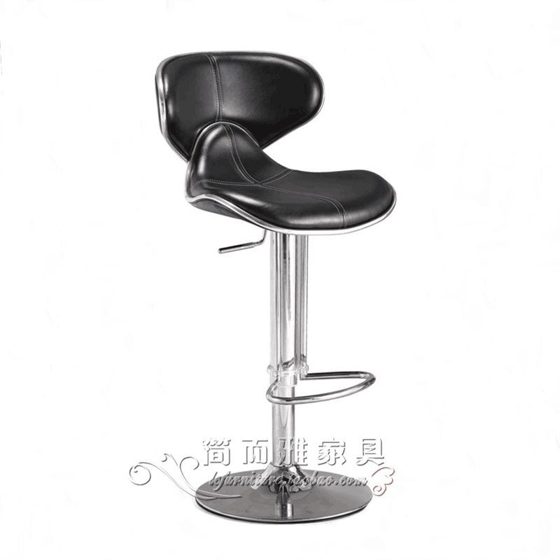极速休闲a接待高脚椅简约时尚仿皮吧椅小靠背酒吧椅舒适升降椅蝴