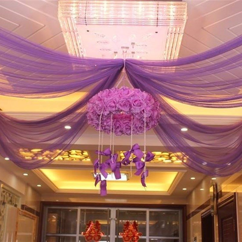 极速纱幔拉d花 创意婚房布置花球 结婚装饰拉喜纱幔 新房客厅挂饰