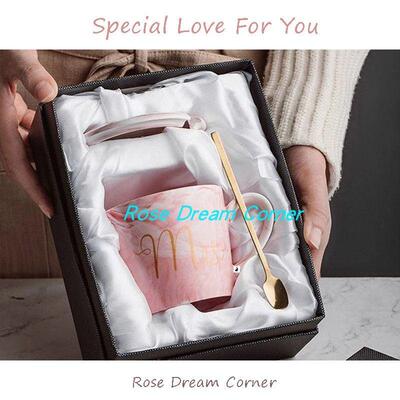新品Marble Coffee Mug Mr Mrs Couples ValentinQeDay Gifts Te