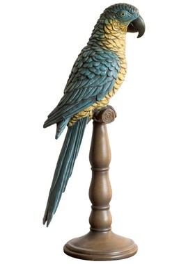 极速掬涵蓝翅金刚鹦鹉树脂装饰摆D件摆设客厅玄关书房样板间礼物