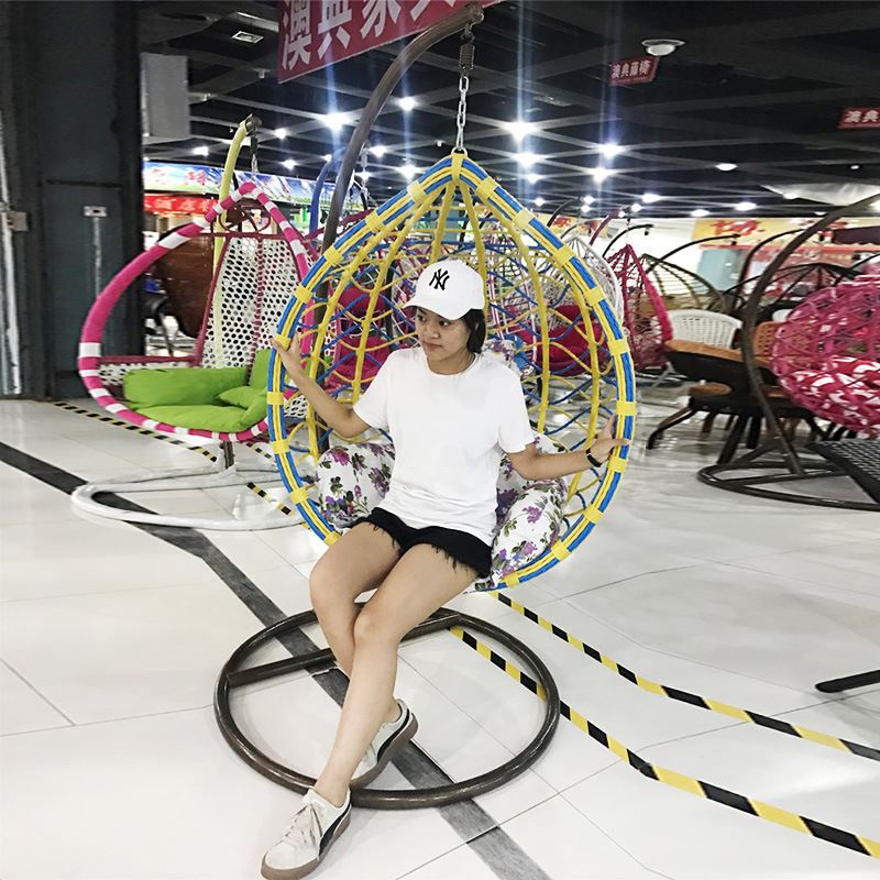 极速吊篮藤椅成人k室内吊牀摇篮椅掉阳台吊兰懒人鸟巢双人摇椅秋