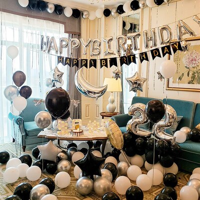 新品Birthday ballloons room layout decorations party props
