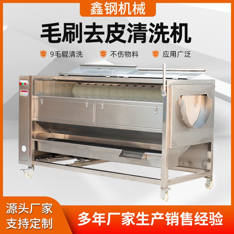 极速新品全自动c净菜毛辊清洗机 C扇贝海蛎子去泥清洗设备 根茎类