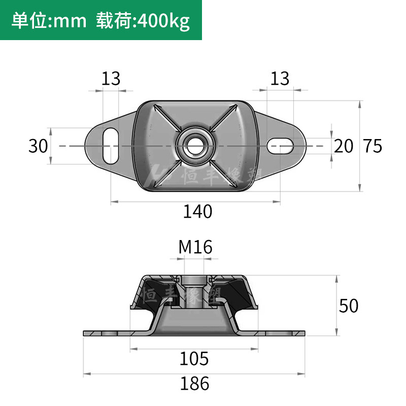 极速新品FRH钟型橡胶r减震器柴油汽油发电机组轮船设备水泵碗型电