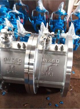 极速新品新品微阻缓闭蝶式qi止回阀 HH49W/H/X P不锈钢缓闭止回阀