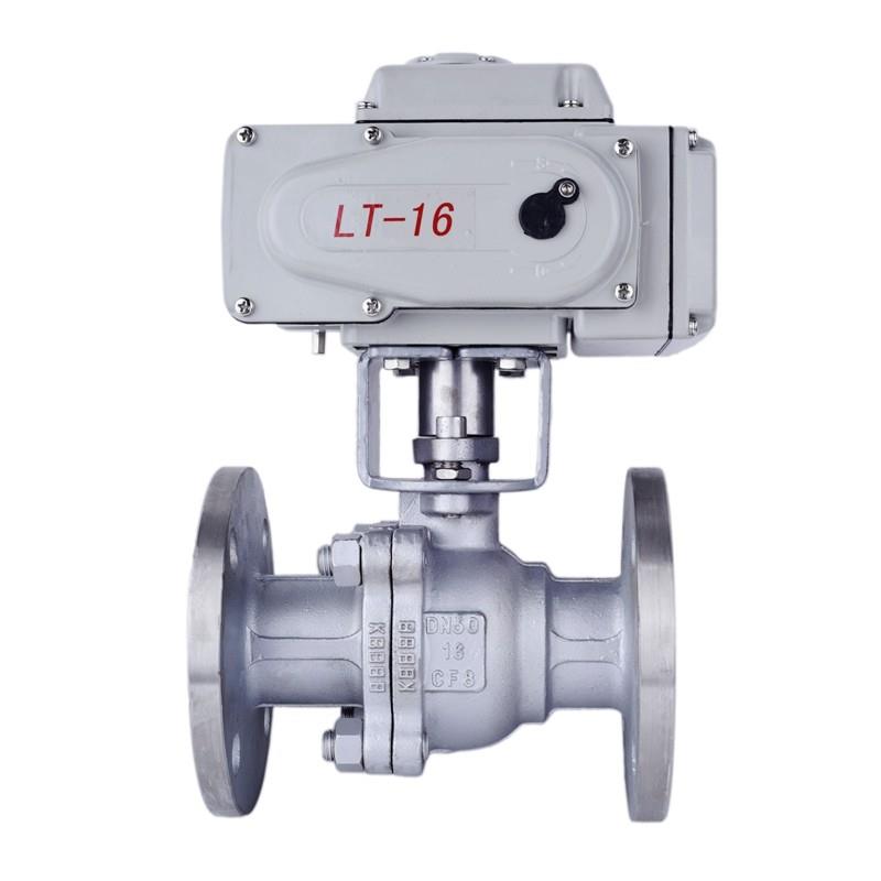极速新品电动法f兰球阀Q941F-16不锈钢球阀 高温 L耐蒸汽 流量调