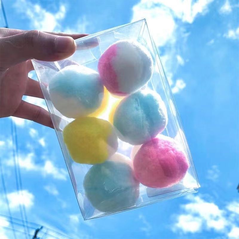 毛绒静音弹力彩虹小球耐咬猫咪自嗨逗猫玩具解闷互动宠物弹力球