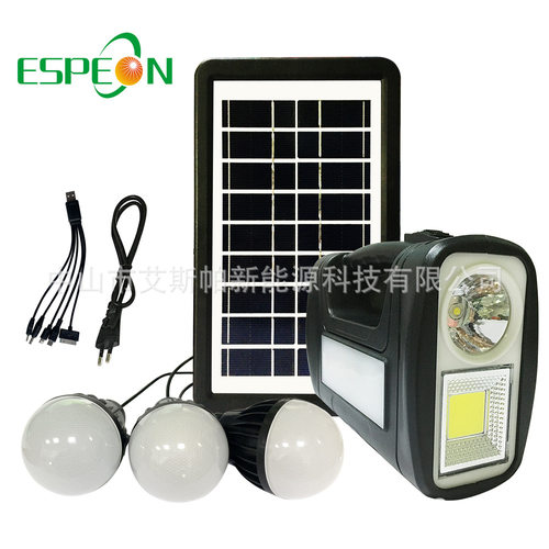 跨境 太阳能手电筒 太阳能照明系统  太阳能应急灯  室内户外照明