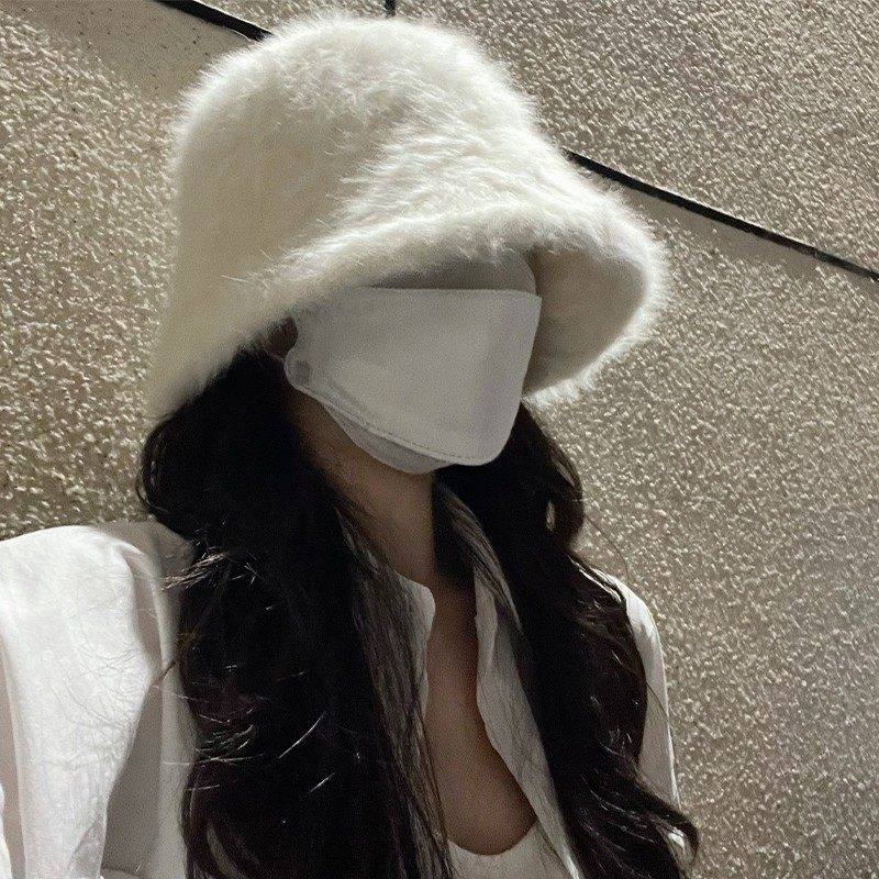 高级感白色兔毛渔夫帽女2025新款冬季毛绒盆帽大头围保暖水桶帽子,服饰配件/皮带/帽子/围巾,帽子,淘宝优惠券,粉丝福利购,淘宝优惠卷