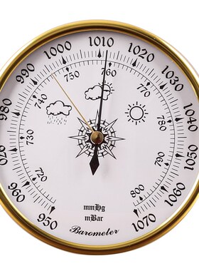 128mm气压计大气压表计家用高精度气压表钓鱼天气预报预测 B9342G