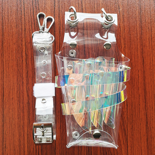 网红透明剪刀包斜挎发型师专用腰包美发工具包剪发包个性创意潮流