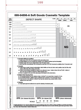 099-04896外观缺陷形状量规点线规污点对比卡异物伤痕菲林尺