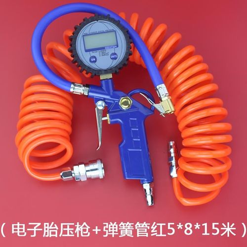 汽车轮胎打气嘴数显胎压表气压表带压力表头加充气头电子夹头补用