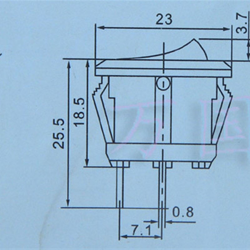 船型 圆型开关 圆形开关 6A  直径20MM 黑色 2脚 两档 4.2元10只