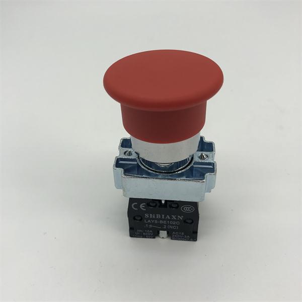 LAY5(XB2)-BS542C急停按钮自锁金属止开关BC4231复位蘑菇银点
