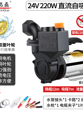 新款电动车户外农用浇灌菜水井抽水泵 12V24V48V不锈钢直流自吸泵