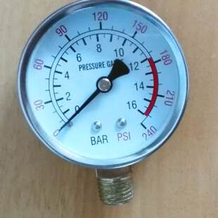 热销中通用型空压机压力表 空气气缩机气压表 水压表打压泵配件压