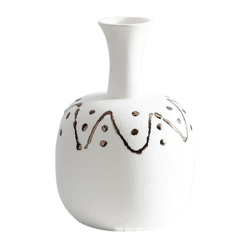 网红白色艺术h花瓶轻奢陶瓷北欧风格创意简约插花干花花艺摆件,鲜花速递/花卉仿真/绿植园艺,花瓶,淘宝优惠券,粉丝福利购,淘宝优惠卷