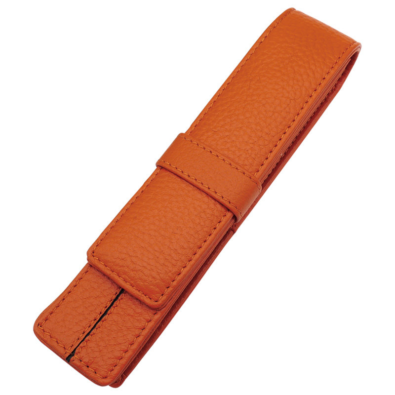 一航 1支装头层牛皮笔r套钢笔收纳袋F保护套笔袋黑色笔帘橙色单支,文具电教/文化用品/商务用品,笔袋,淘宝优惠券,粉丝福利购,淘宝优惠卷