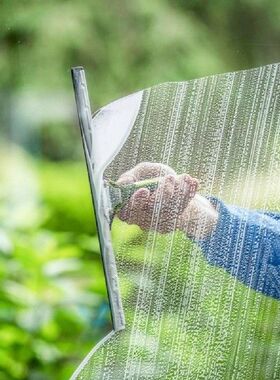 极速Stabinless Steel Shower Squeegee Wiper Brush Antiskid Ha