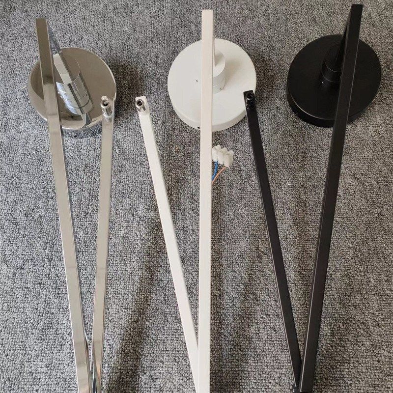 北欧吊灯可e移动摇臂配件餐厅吊灯可移位铁艺电镀烤漆白色黑色铬