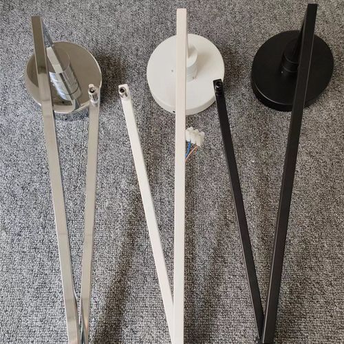 北欧吊灯可e移动摇臂配件餐厅吊灯可移位铁艺电镀烤漆白色黑色铬