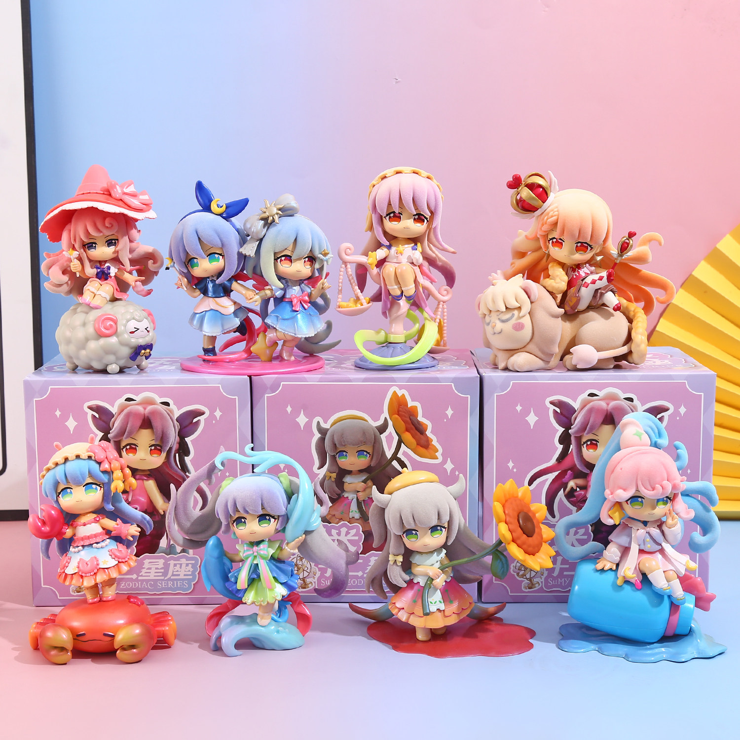 正品苏米新版十二星座系列晨曦月恒盲盒生日礼物网红潮玩公仔玩具