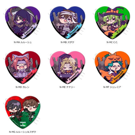 喵喵预订   反叛的鲁路修 万圣节 Q版 心形 徽章 吧唧 SYNC 周边