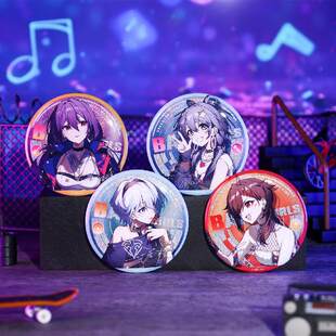 喵喵现货正版 Vsinger洛天依周边地下摇滚徽章镭射票色纸海 官方