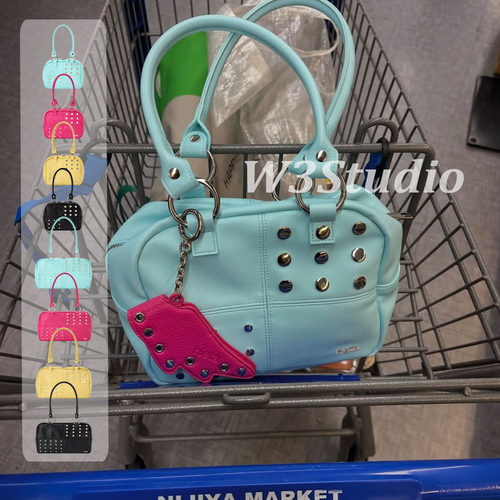 W3Studio韩系小众hieta铆钉y2k复古大容量吐司包小方包单肩腋下包