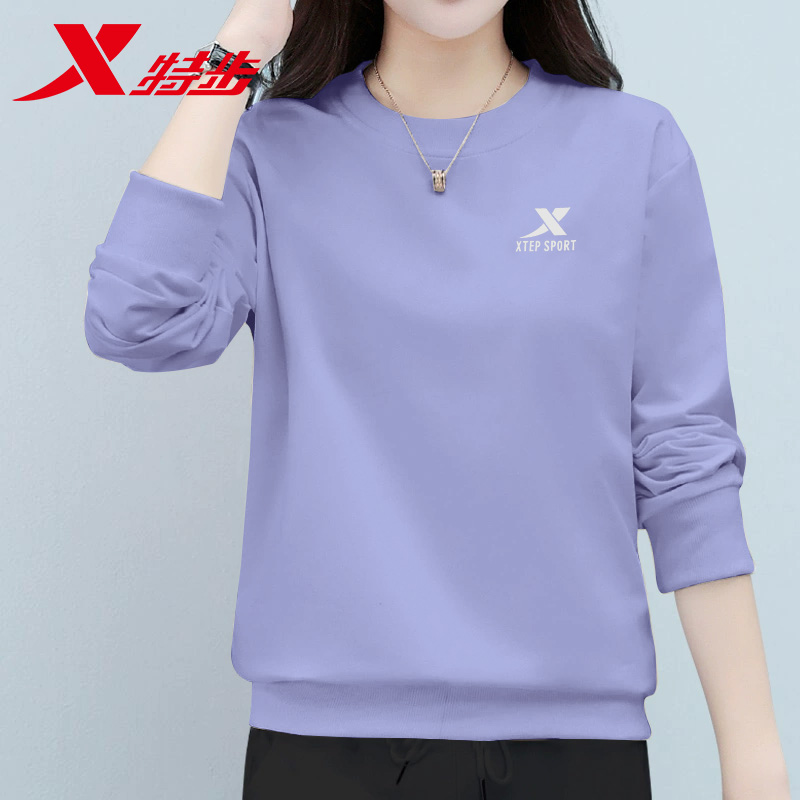 加绒保暖卫衣特步圆领