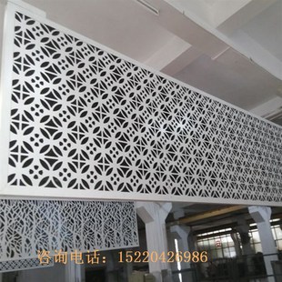 仿古铝合金门窗定做室内屏风隔断方管焊接花格雕刻U镂空中式铝窗