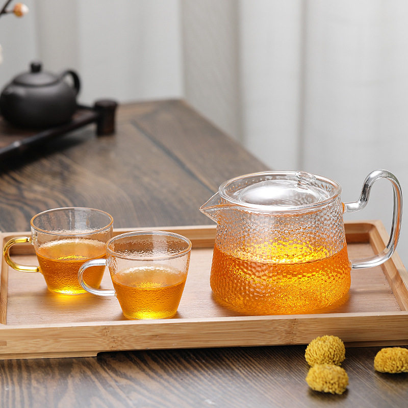 耐高温玻璃茶壶煮茶器泡茶壶锤纹加厚茶具家用单壶过滤.花茶壶小,餐饮具,茶壶,淘宝优惠券,粉丝福利购,淘宝优惠卷