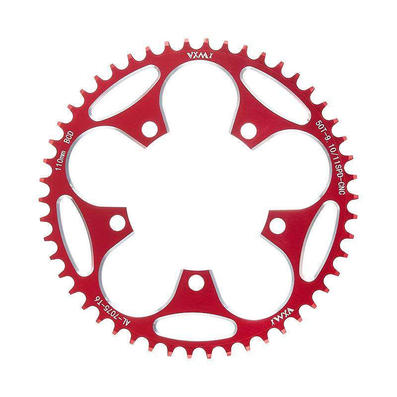 适用美利达大齿盘110BCD折叠公路车正负齿单盘自行车五W孔大齿盘