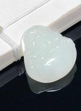 和田玉白c玉佛公吊坠挂件 现货供应 直播货源
