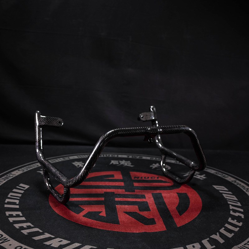 适用于九号e系列原厂p改装护杠斜纹蜂窝锻造碳纤维护杠非水转印