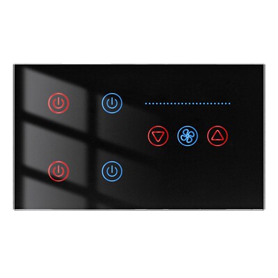 涂鸦智能家居wifi墙壁触摸风扇灯开关带电量遥L控AP语音定时switc