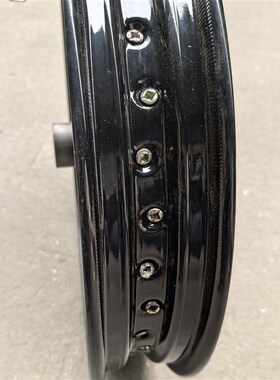 宗申比亚b乔摩托车配件BYQ150-8A罗宾逊越野后钢圈轮毂网轮辐条圈