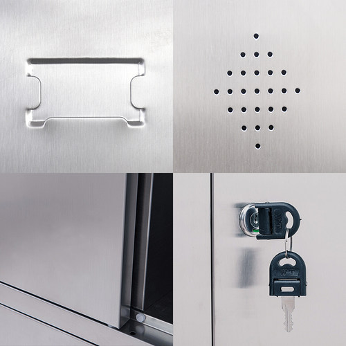 304不锈钢八8j门更衣柜员工宿舍无尘车间衣柜加厚收纳储物带锁柜